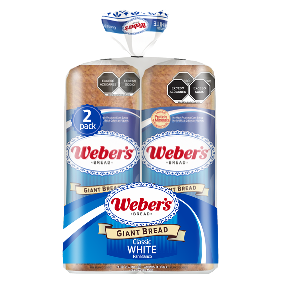 Pan blanco Webers 2pack